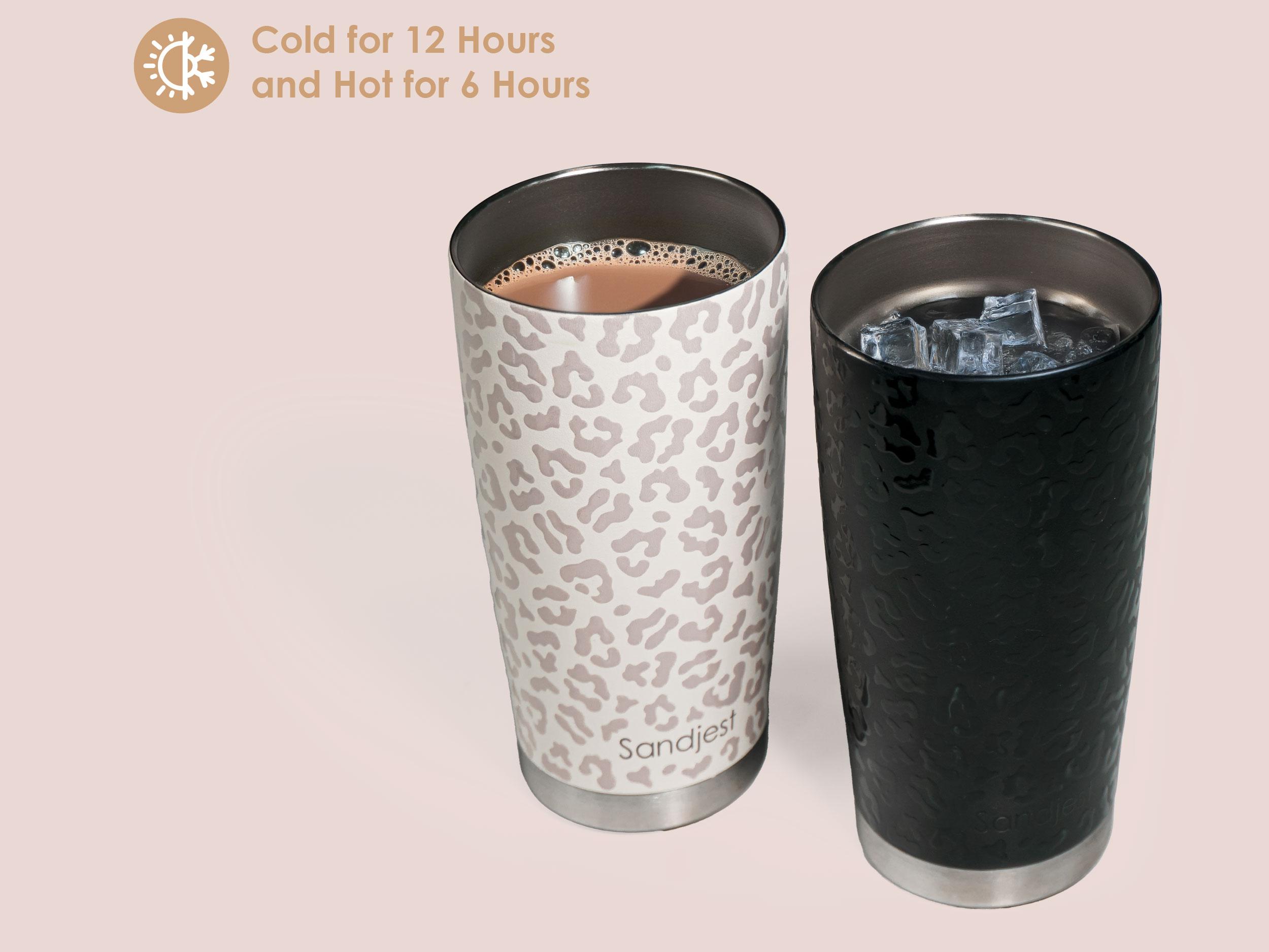 SANDJEST 20oz Stainless Steel Coffee Tumbler with Lid, Insulated Vacuum Flask Travel Mug, Aesthetic Gift for Friends Women Girls Teens Mother's Day SANDJEST 20oz Stainless Steel Coffee Tumbler with Lid, Insulated Vacuum Flask Travel Mug, Aesthetic Gift for Friends Women Girls Teens Mother's Day