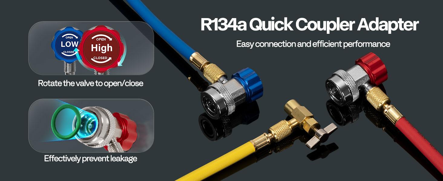 VIVOHOME Upgraded 4CFM 1/3 HP 1-Stage HVAC Vacuum Pump and 4 Way AC Manifold Gauge Set with Leak Detector, 5ft Hoses & Accessories for R134a R12 R22 R502 R410a Automotive Air Conditioner Maintenance