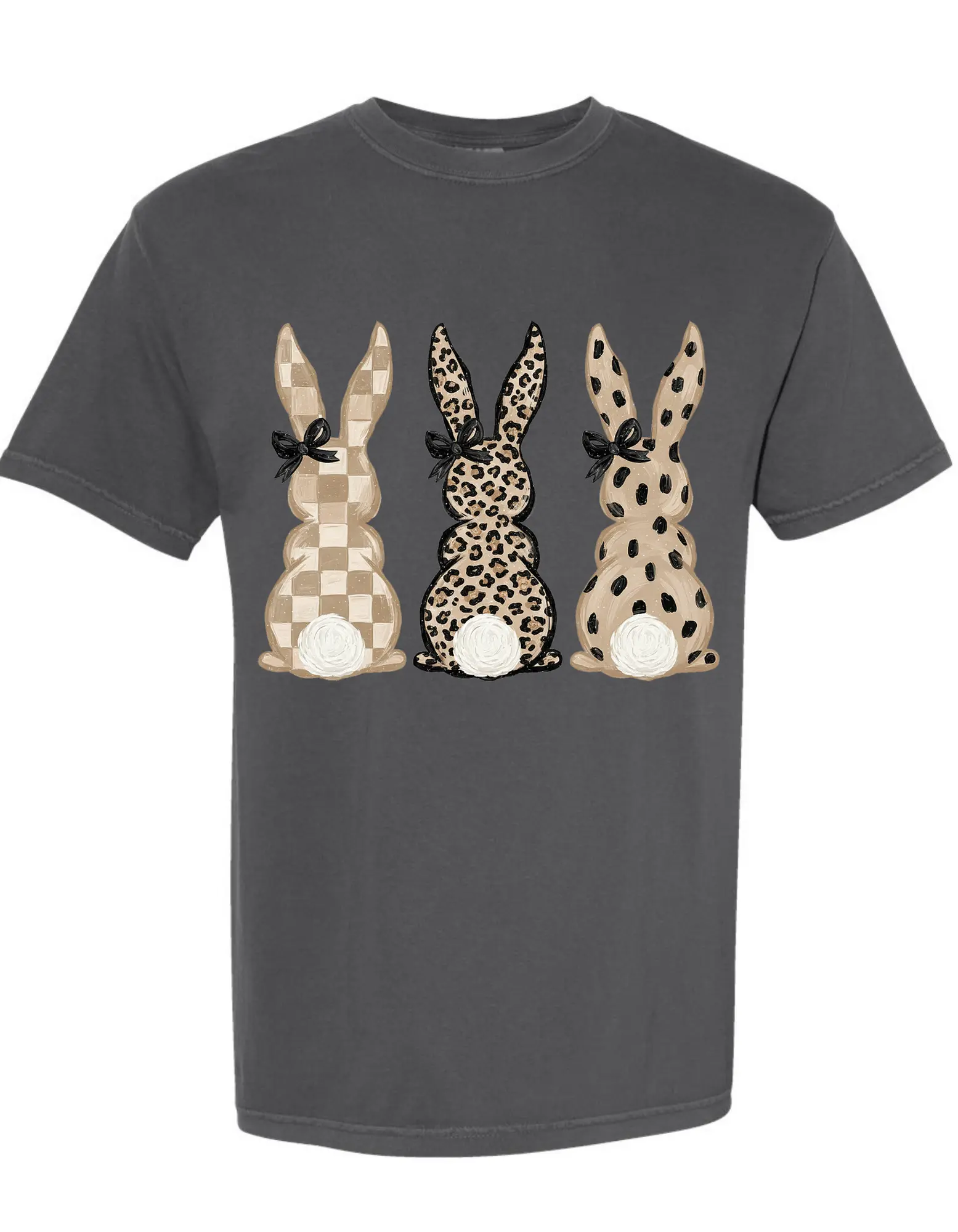 Leopard Bunny trio comfort colors T shirt