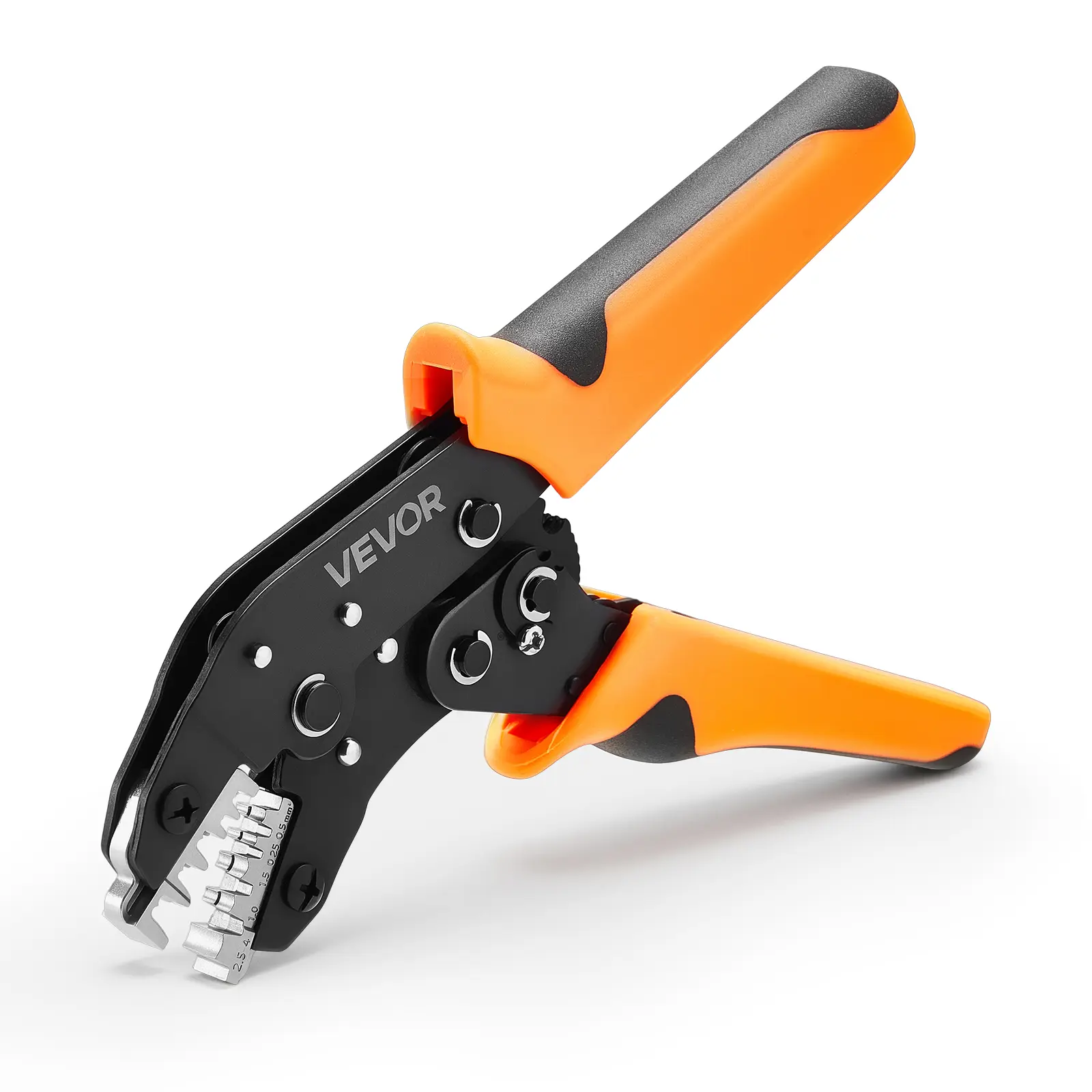 【summerfinds】VEVOR Crimping Tool, 24-12 AWG Ratcheting Wire Crimper Tool, Labor-Saving Electrical Terminal Crimp Pliers with Clear Metric & AWG Markings, Quick Release, Adjustable Pressure for Multiple Terminals