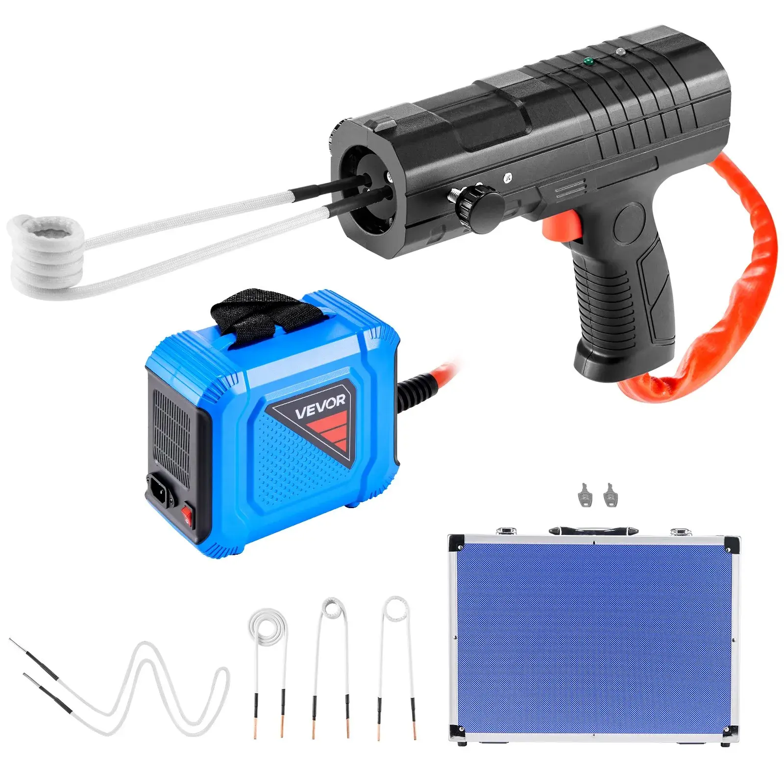 VEVOR 1800W 110V Handheld Magnetic Induction Heater Kit, Bolt & Nut Buster Tool with 4 Coils & Storage Box, for Mechanical Rusty Screw Removal, Automatic Car Garage Repairs [DealsForYouDays]