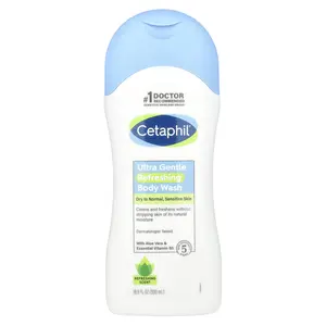 Cetaphil Ultra Gentle Refreshing Body Wash, Refreshing Scent, 16.9 fl oz (500 ml)