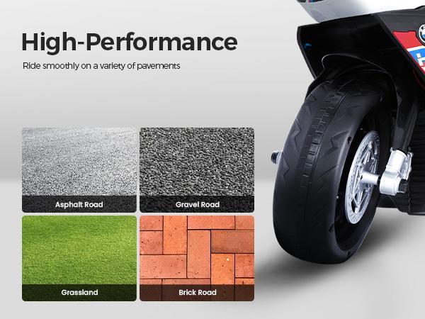 【Phivilla Home】12V Kids Electric Motorcycle,  Ride on Toy for Toddlers Battery Powered 3-Wheel Stable Design with Horn, Music & LED Lights