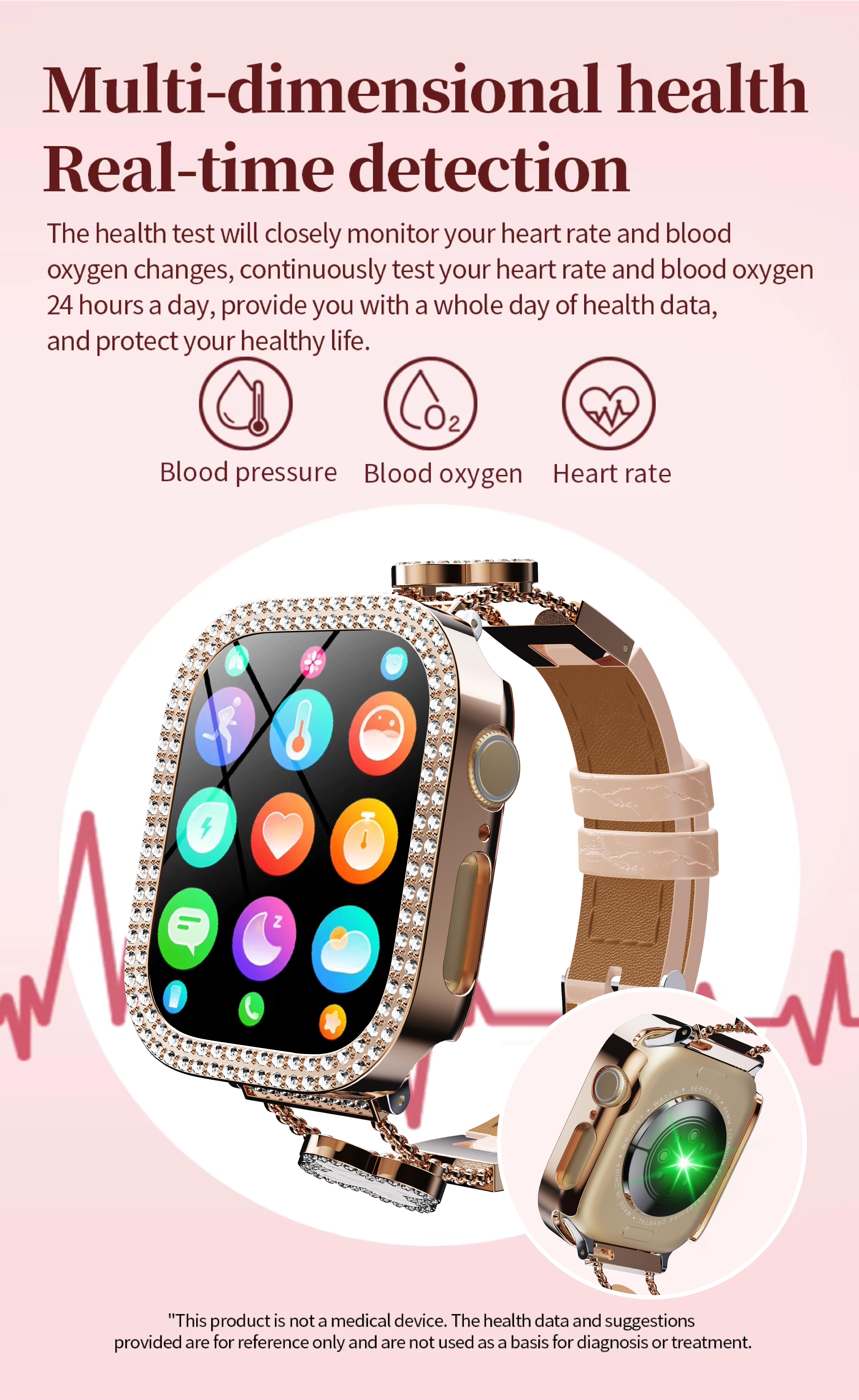 2025 New Smart Watches for Women, Digital Wristwatch with Calling Reminder and Rejection, Fitness Watch with 100+ Sports Modes, DIY Watch Dials, Message Reminder, Smart Watch for Android Phones/iPhone,Fall Gift