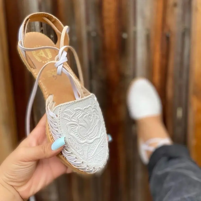 Women's Printed Rose “MEX” Wrap Around Heel Huarache