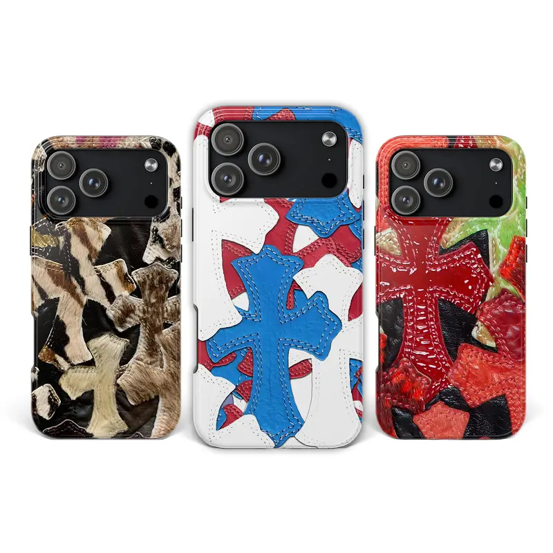 Magsafe Case and Tough Phone case Luxury Chrome Hearts Cross Cover Special Chrome Heart Phone Case for iPhone 17 Pro Max 17 Pro 17 16 15 14 13 12 11 Series Protective