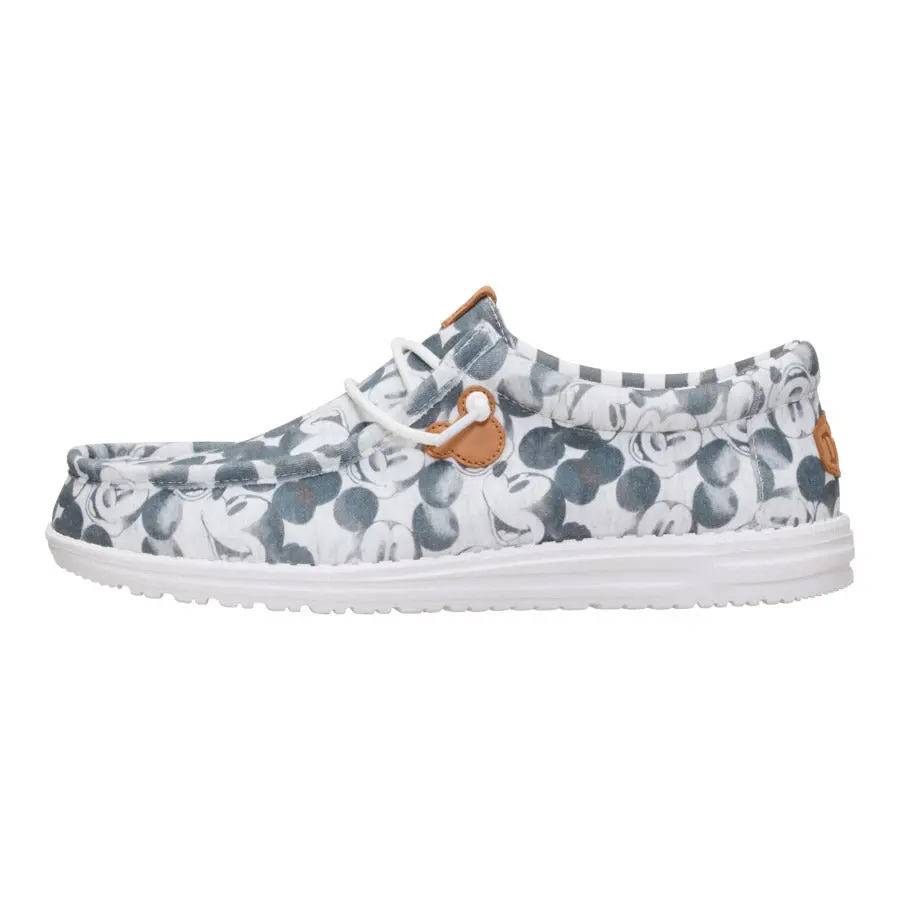 HEYDUDE Disney Mickey Mouse Wally  – Mens Comfortable Slip on Shoe