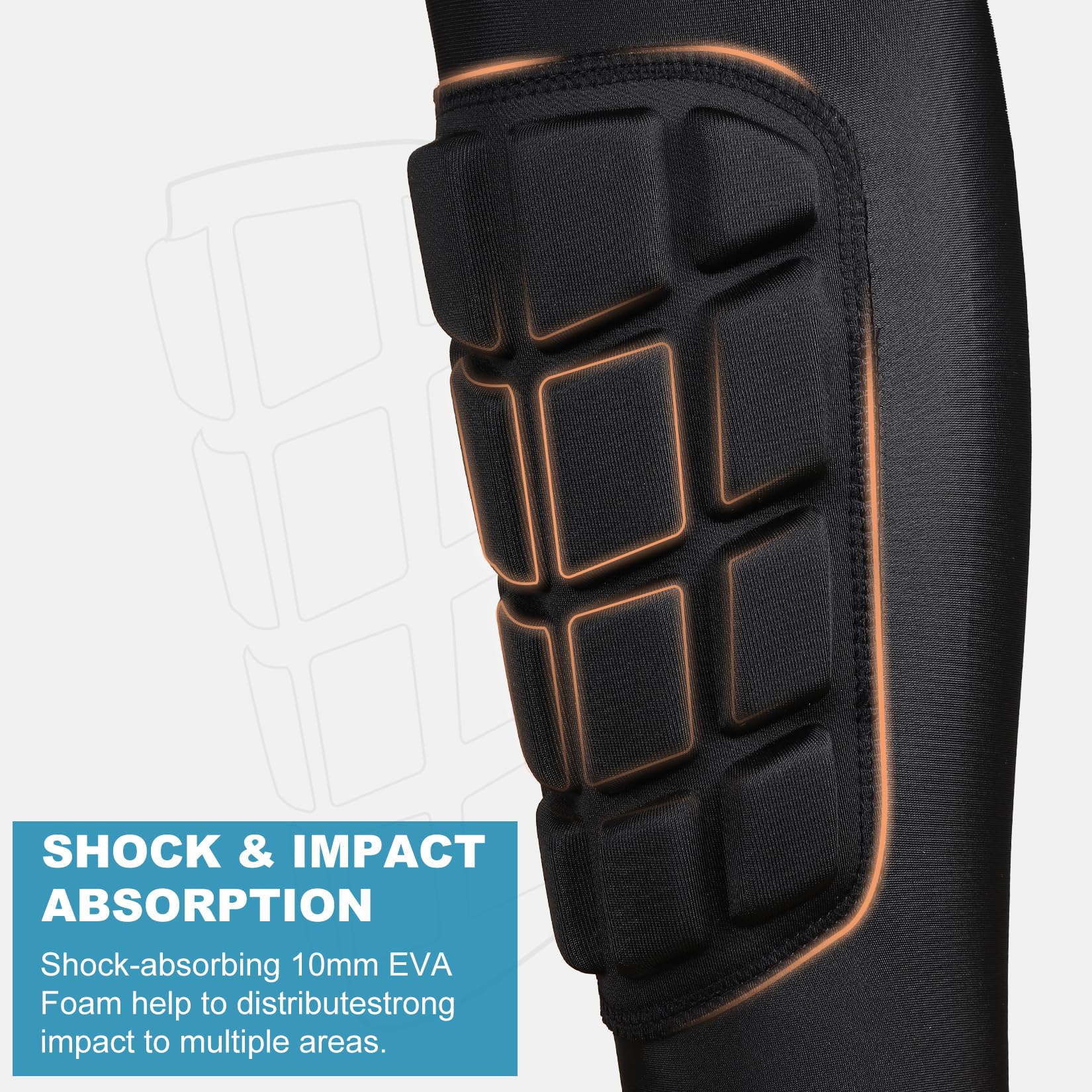 Knee Pad Protective Calf Shin Guards for Adult Youth Leg Compression Sleeve Pad with Anti-Slip Strip 1 Pair for Football Basketball Volleyball Soccer Protective Gear Calf Support Cuff