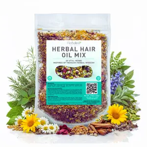 Herbalista – Premium Herbal Hair Oil Mix 3.5oz (100g) | 20 Mexican-Inspired Ayurvedic Herbs | Longer-Looking Hair, Stronger-Feeling Roots, Fuller Volume & Natural Shine | DIY Oil Infusion | Hair Care