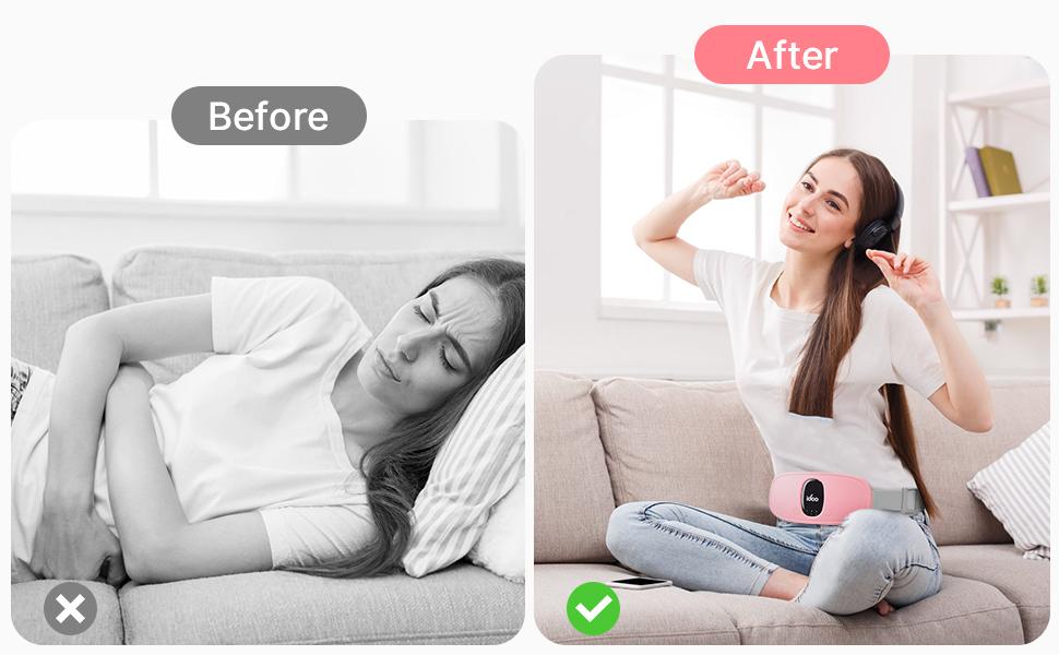 iDOO Adjustable Heating Pad for Period Cramps Relief, Spring Glow Up, Portable Cordless Belly, Instant Cramp Relief Anywhere, Ideal Women's Gift iDOO Adjustable Heating Pad for Period Cramps Relief, Spring Glow Up, Portable Cordless Belly, Instant Cramp Relief Anywhere, Ideal Women's Gift
