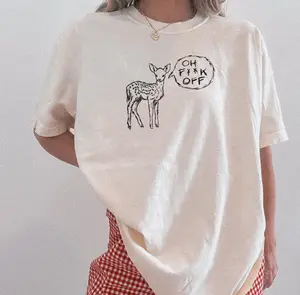 Oh F Off Deer Comfort Colors Tshirt - Sarcastic Deer Shirt - Funy Graphic Tees