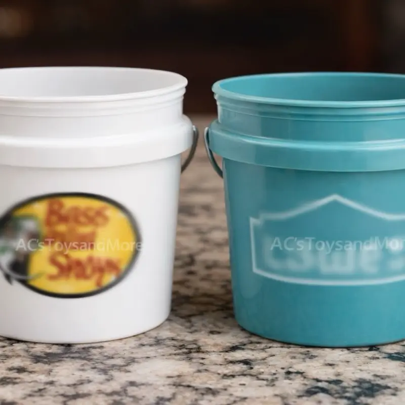 Mini Plastic Buckets 2 Pack – Small Utility Buckets for Storage, Snacks & Organization
