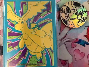 Dragonite sleeves and coin