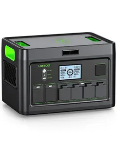 2400W 1843.2Wh Portable Solar Generator RV LiFePO4 Backup Battery True Capacity Power Rapid AC Charging Durable Battery H2400