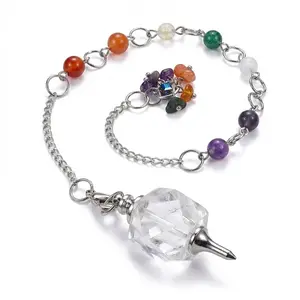 Clear Quartz Chakra Pendulum