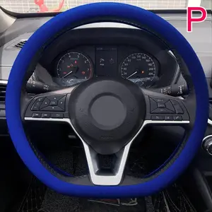 Premium Silicone Steering Wheel Cover for Men and Women - Summer Fashion, Sweat-Wicking, Non-Slip, All-Season, Thin and Soft Design NONE