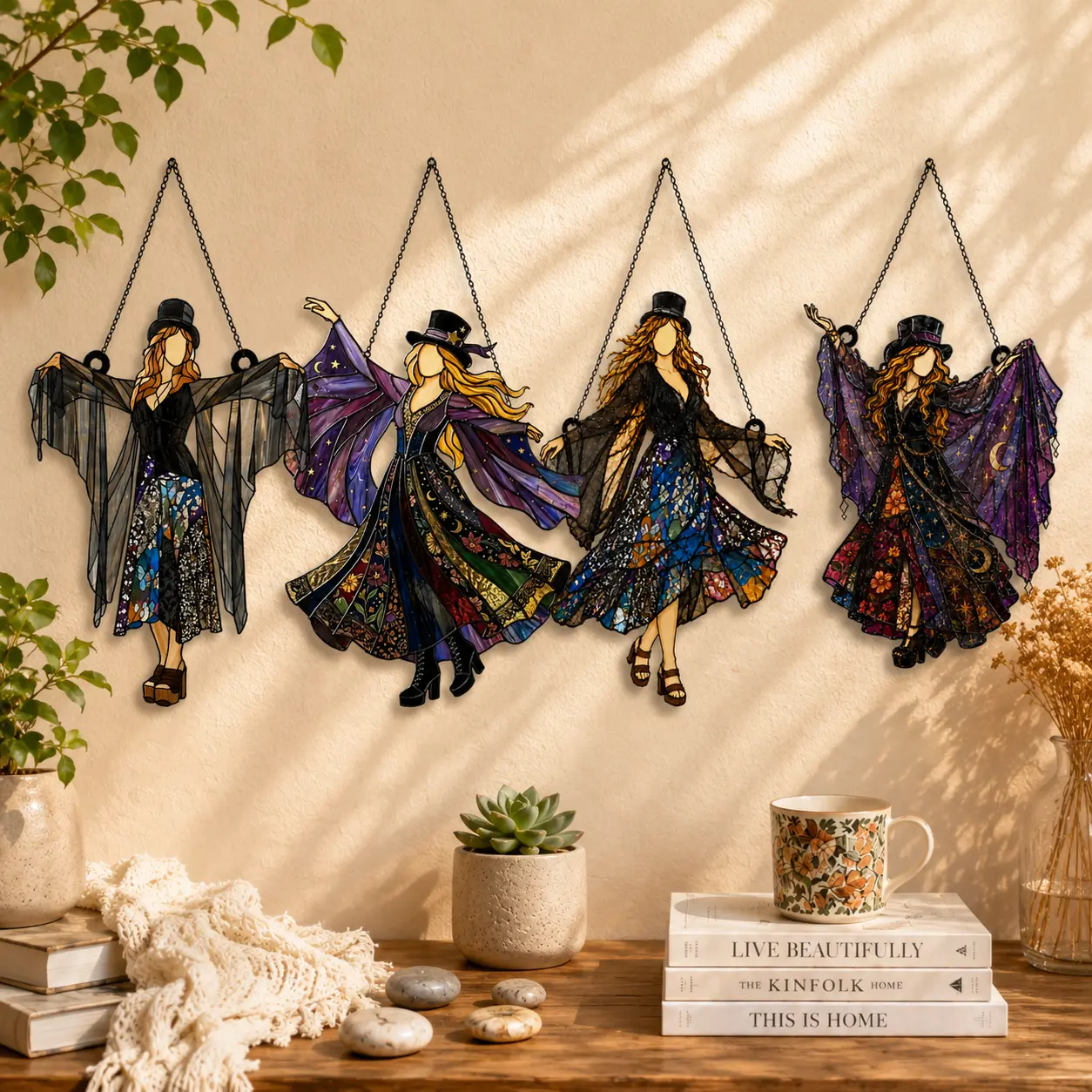 Fleetwood Mac Rumours Stevie Nicks Acrylic Suncatcher, Rhiannon Witch Coven Landslide Suncatcher