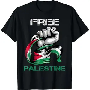 I Love Free Palestine Flag Save Gaza Strip Palestinian T-Shirt