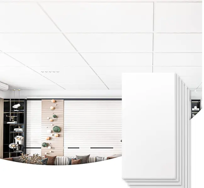 Art3d DIY Smooth PVC Drop Ceiling Tiles, 10-Pack 2x4 ft Durable Fire-Rated Waterproof Panels, Easy Installation, No Sag-Crack, Reusable, Rot-Resistant, Fits 15/16 T-Grid, Covers 80 Sq Ft (Basement Use), Indoor