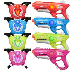 JOVA ZIFFY Laser Tag Guns Set of 4 with Vests, Multi-Functional Laser Tag Indoor&Outdoor Family Games, Birthday Gift, Group Activity, Ages 8+(Multi-Color)