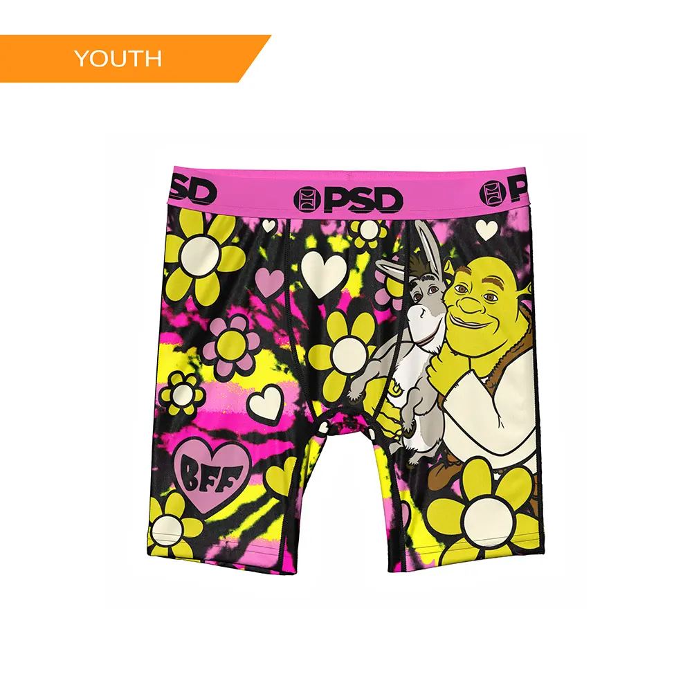 PSD Youth Boys Shrek Friends Boxer Brief - Soft, Breathable and Comfortable Stretch Underwear PSD Youth Boys Shrek Friends Boxer Brief - Soft, Breathable and Comfortable Stretch Underwear