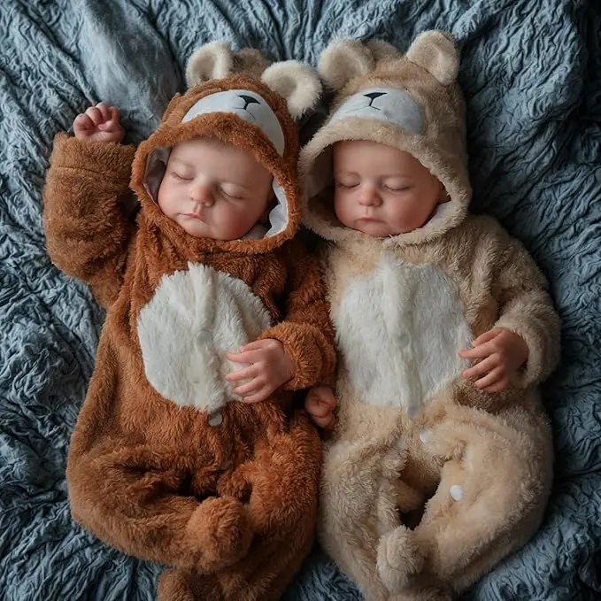 #backtoschool BABESIDE twins Reborn Baby Dolls,20Inch Realistic-Newborn Baby Dolls, Real Life Soft Body Reborn Baby with Toy Accessories Gift Set for Kids Age 3+ for Christmas New Year's gifts Collectible Dolls