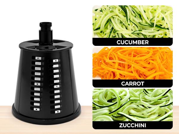 SUSTEAS Vegetable Chopper Stainless Steel with 6 Replaceable Blades, Strong Suction Cups, Easy to Clean, Durable Design for Efficient Chopping Kitchen Gadgets Kitchenware Black Utensils