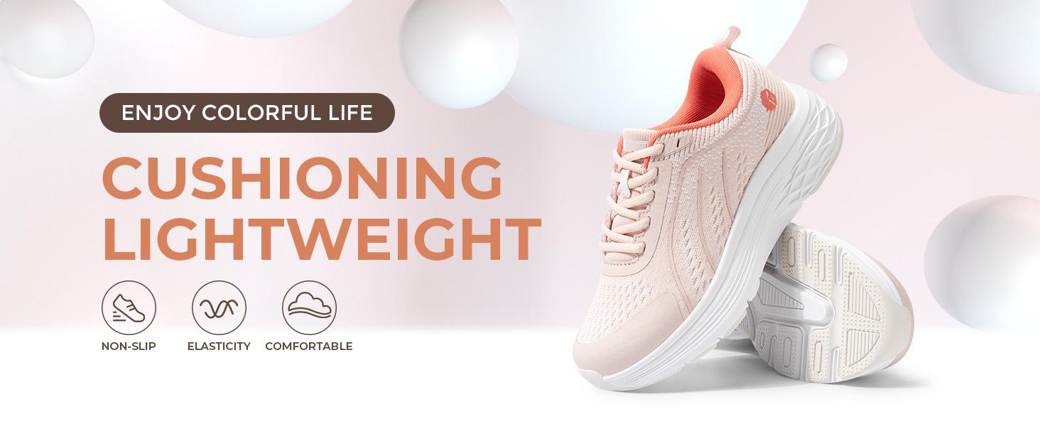 FitVille Women's Cloud Wanderer Stretch Knit Walking Shoes V16 Sneaker Trainer Sports Shoes Athletic Training Runner