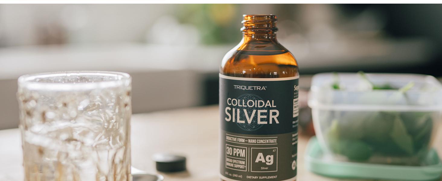 Colloidal Silver Liquid Supplement - 99.99% Pure, 30 PPM Concentration, Immune Support - Vegan, GMO-Free, Allergen-Free - Glass Bottle Colloidal Silver Liquid Supplement - 99.99% Pure, 30 PPM Concentration, Immune Support - Vegan, GMO-Free, Allergen-Free - Glass Bottle