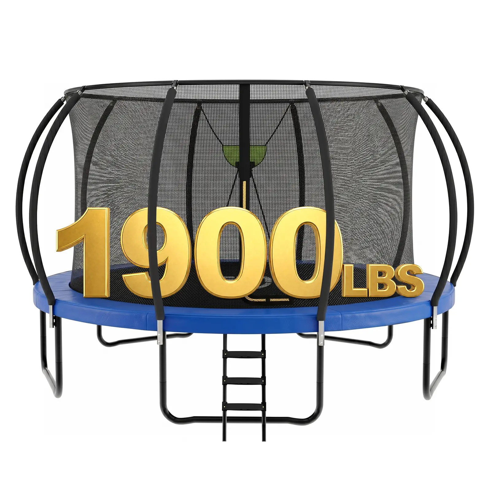 FUNSEEK Outdoor Trampoline 8FT 10FT 12FT 14FT 16FT with Safety Enclosure Net, Reinforced Heavy Duty Rust-Resistant Frame, 1900LBS Static Weight Capacity for Kids, Adults and Family Backyard Fun