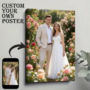 Custom Photo Canvas Wall Art, Turn Your Memories into Stunning Canvas Prints, A Beautiful Framed Wall Art Gift for Home & Loved Ones, Suitable for pets, weddings, and various holidays