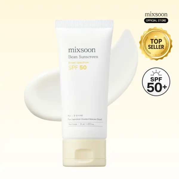 [Top] Airy Bean Sunscreen 1.69 fl.oz | Daily Makeup-Layering SPF Routine for Comfortable Skin | SPF50 UV Protection, No White Cast & Lightweight Hydration