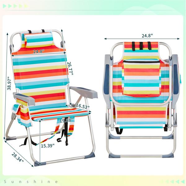 Oversized Tall Folding Beach Chair Lightweight 63*70*99cm Portable Sand For Adults Heavy Duty 300 Lbs With Cup Holders Foldable High Camping Lawn Chairs Camp Outdoor Picnic Sports Loveseat Carrying Bag Table Holder Patio Fashion Fabric Oxford Fabric