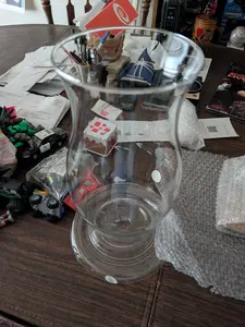 Princess House candle holder crystal hurricane