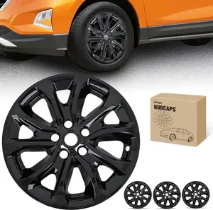 Nilight Wheel Cover Hubcaps 17 Inch Compatible with Chevy Chevrolet Equinox 2018 2019 2020 2021 Hub Caps 17 inch Set of 4 Rim Covers Protector Wheel Replacement 84450624 ABS PC 10 Spoke Style Black Car Rims Automotive