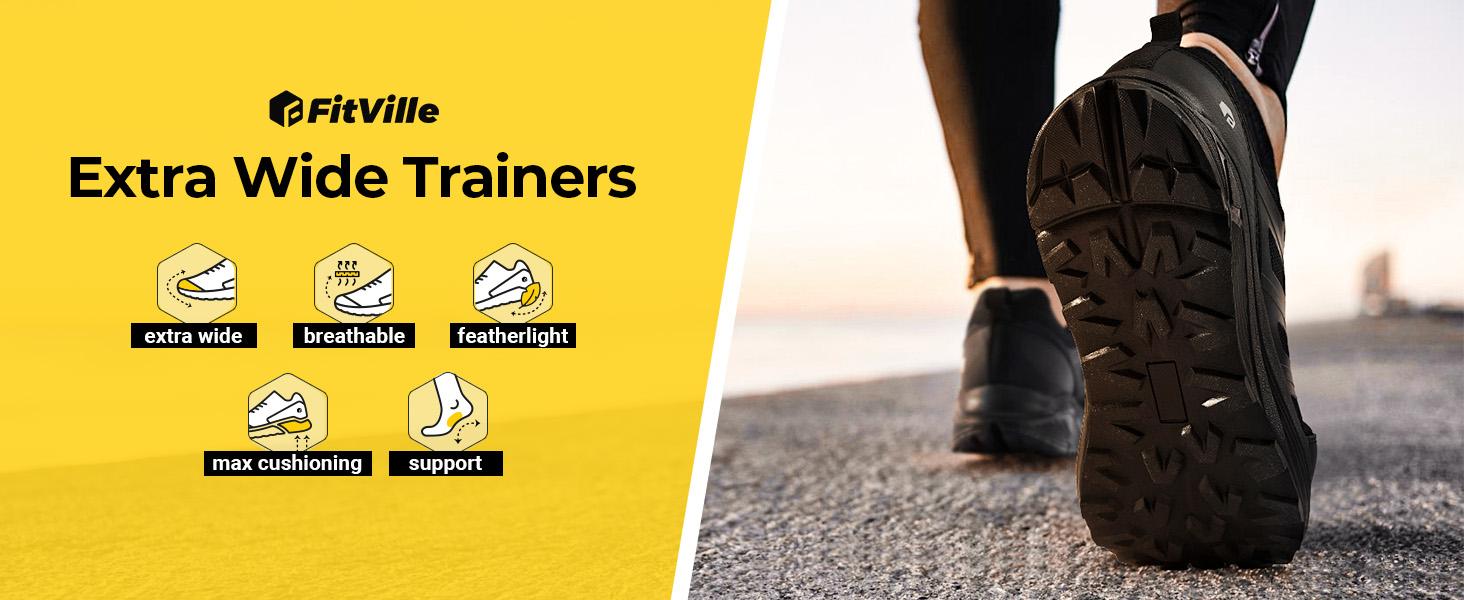 FitVille Men's AllTraction Trail Shoes V1 wide fit outdoor shoes rave shoes High Instep Breathable Mesh Eva Insole Lightweight mens shoes Outdoorfun SpringStatements FitVille Men's AllTraction Trail Shoes V1 wide fit outdoor shoes rave shoes High Instep Breathable Mesh Eva Insole Lightweight mens shoes Outdoorfun SpringStatements