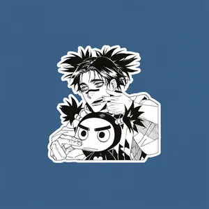 Mystic combat aura swirl sticker inspired by Choso Jujutsu Kaisen with dark flow curse energy anime vibe