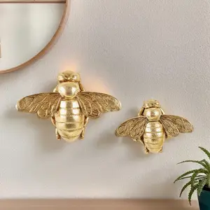 1PC, a unique and creative golden bee-shaped wall decoration craft wall hanging