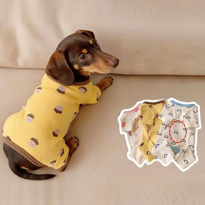 Four-Legged Dog Pajamas - Warm Tummy Cover Onesie for Small Dogs, Cozy Full Body Coat for Cold Weather, Pet Bodysuit for Teddy Yorkie Chihuahua