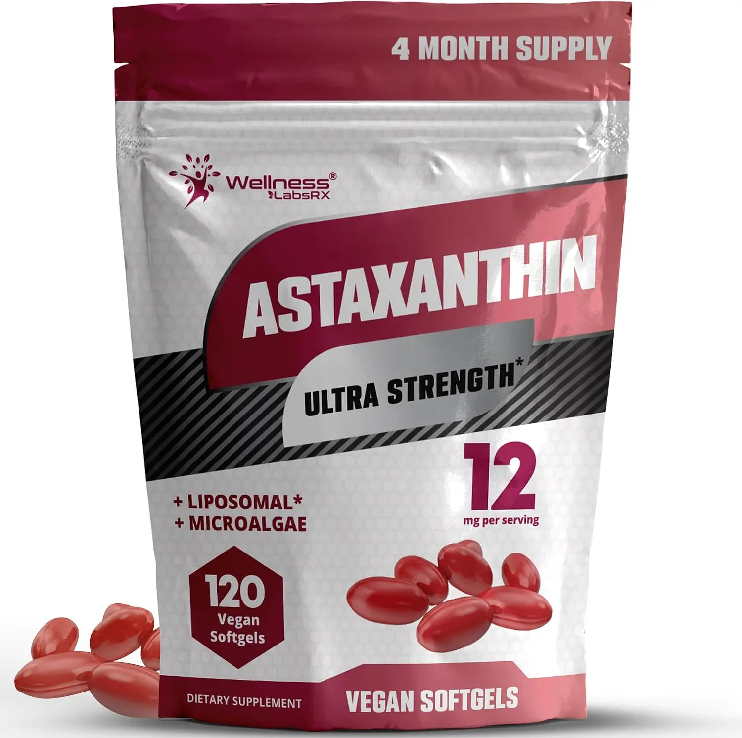 Liposomal Astaxanthin Supplement Softgels - 120 Count