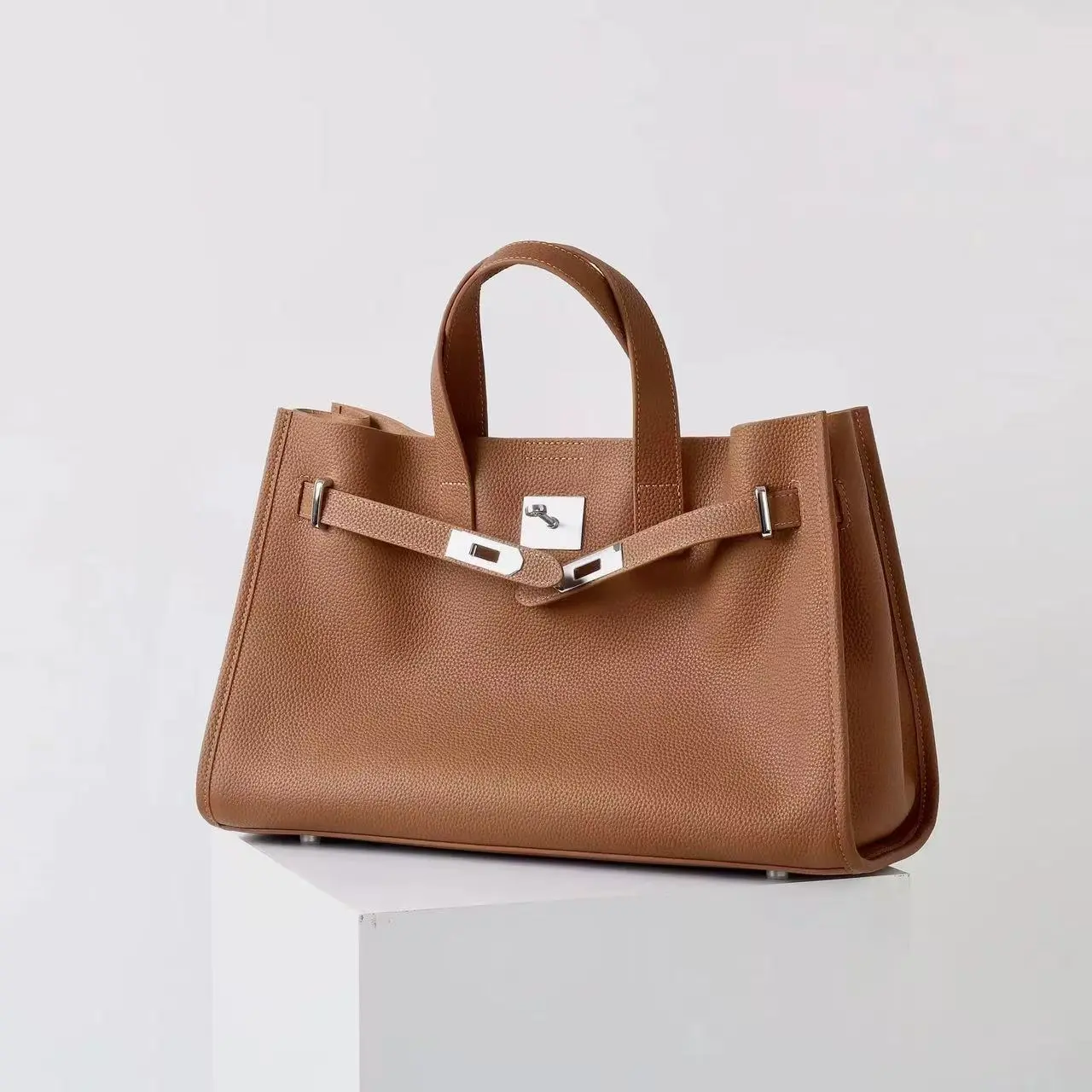 SADI 2026 New Large-Capacity Women’s Multi-Pocket Minimalist Tote Handbag Urban Luxe Real Leather Power Totewith Silver-Tone Hardware Women's Shoulder Bag15" MacBook Capacity Soft Suede LiningMagnetic Closure Casual Trendy Purse With Big Pouch 38CM