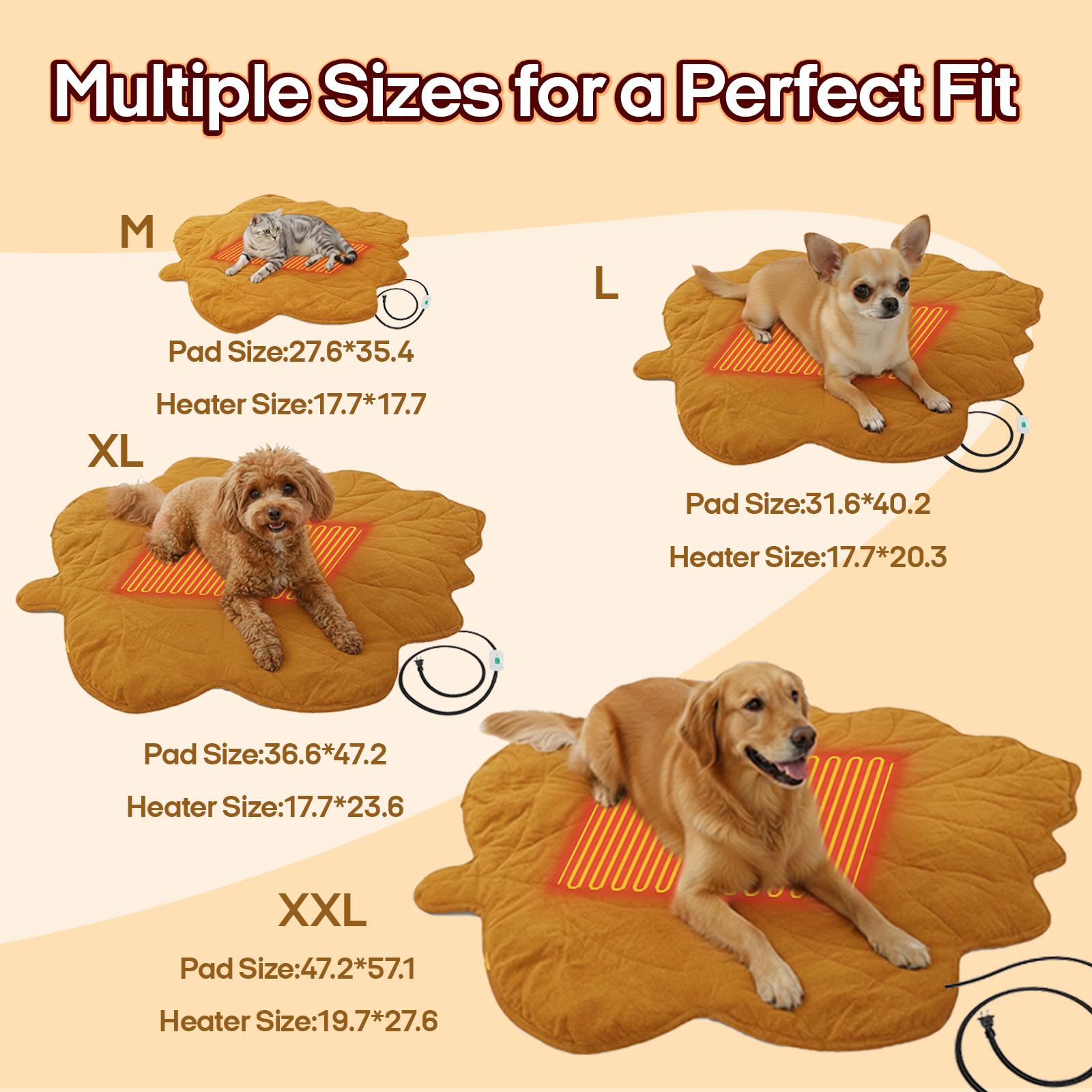 Vagascape Abdominal Heated Pet Pad for Dogs & Cats – 7-Layer Safety Design, Auto Overheat Protection, Chew-Resistant Cord, Waterproof & Machine Washable, Ideal for Indoor & Outdoor Use Shaped Beds Mats