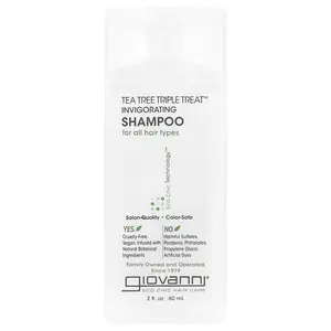 Giovanni Tea Tree Triple Treat™, Invigorating Shampoo, For All Hair Types, 2 fl oz (60 ml)