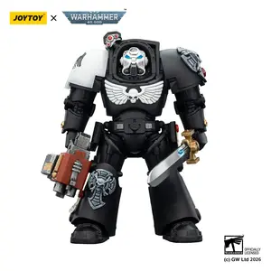 JOYTOY  Warhammer  40k  1/18  Action Figure Raven Guard Terminator 1 with Power Sword and Storm Bolter JT03240