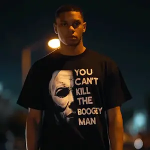 Men's Michael Myers Halloween Horror Movie T-Shirt - "You Can't Kill The Boogey Man" Graphic Tee -  Horror Fan Apparel - CasualSummer Shirt for Horror Movie Nights & CostumeP y2k outfits men - Michael MyersMask Design