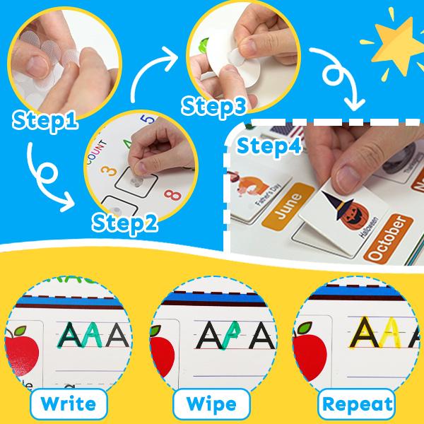 [30 Themes] Montessori Busy Book for Kids, Preschool Learning Activities, Toddler Busy Board, Gifts for Toddlers, Busy Tots Bilingual Toddler Markers, Travel Student Painting Supplies, Teaching Supplies, Easter Gifts Easter Basket Stuffers