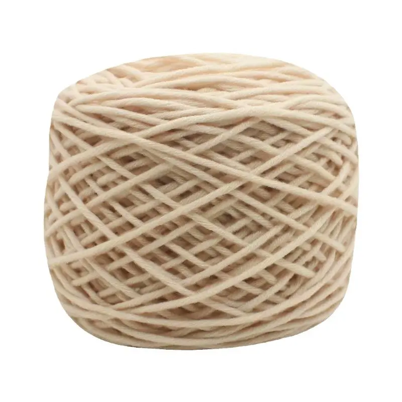 Milk Cotton Thread for Shearing Gun Carpets, Polyester Wool Thread with Embroidery Compatibility, Available in Black, Violet, 59 Caramel-Regular-10s-8-Nitrile Variants