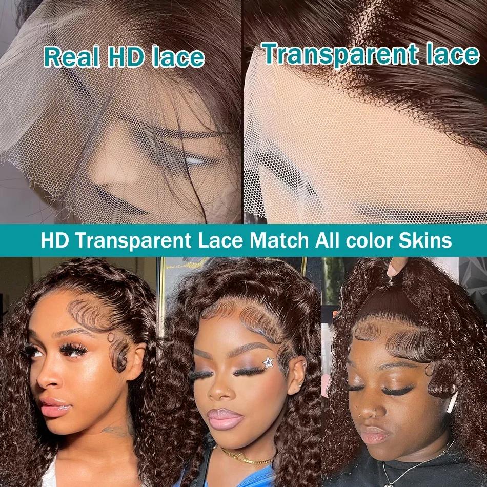 Bling Hair Chocolate Brown Curly 13x4 Lace Front Wig #4 Colored Human Hair Wigs Pre Plucked Deep Wave 13X6 Lace Frontal Wig For Black Women Bling Hair Chocolate Brown Curly 13x4 Lace Front Wig #4 Colored Human Hair Wigs Pre Plucked Deep Wave 13X6 Lace Frontal Wig For Black Women