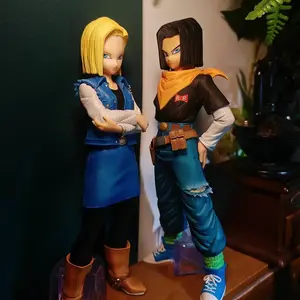 23cm DBZ Android 17 & 18 Figure, PVC Collectible Model Statue, Anime Christmas Gift Toy