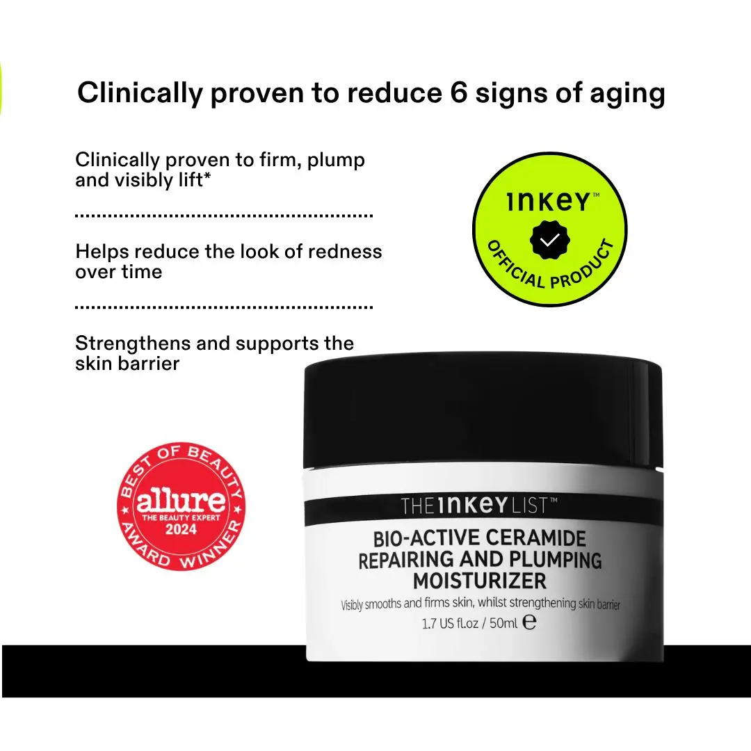 [The INKEY List] Bio-Active Ceramide Repairing and Plumping Moisturizer - Clinically proven to firm, plump and reduce 6 signs of aging in 28 days - your barrier repair essential